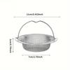 1/2pcs Kitchen Sink Strainer With Handle & Stopper Replacement Drain Basket Stainless Steel Mesh Filter Waste Hole