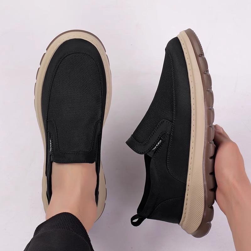 Herren Atmungsaktive Mesh Slip-On Canvas Schuhe - Leicht, Schnelltrocknend, Geruchshemmend