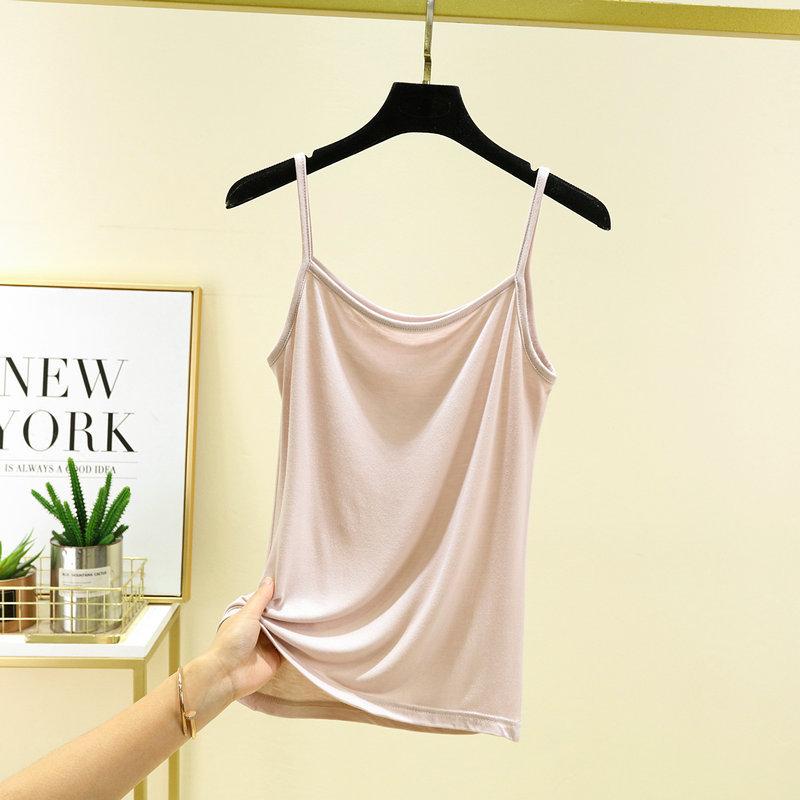 Modal Suspender Vest Women's Short Slim-fitting and Thin Large-size Top, Spring and Summer Inner Matching Student Black Bottoming Shirt