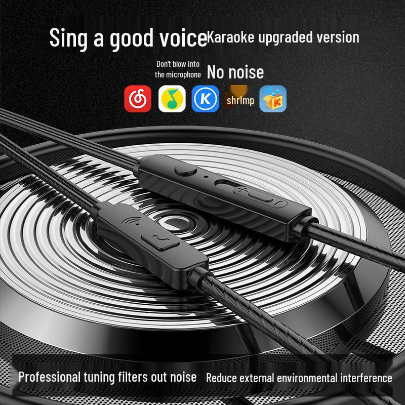 Luminous In-Ear Earphones with Extra Bass & Mic, Compatible with Vivo & Oppo Phones