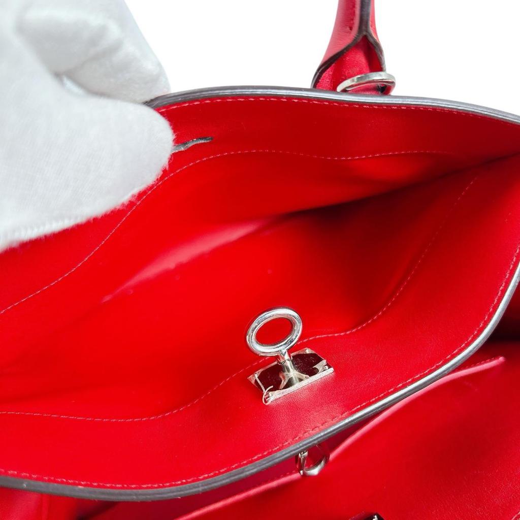 LOUIS VUITTON City Steamer PM Handbag Calfskin Red Women M53029 Used