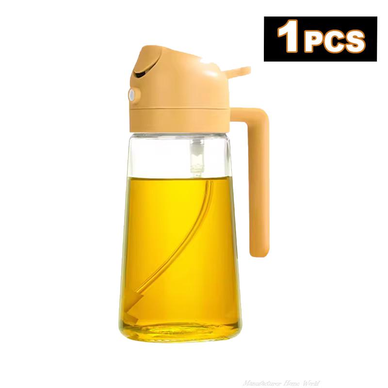 16oz Oil Sprayer for Cooking 2 In 1 Spray  Pour Olive Oil Dispenser 500ml Plastic Spray Oil Bottle - Kitchen Barbecue Gadgets