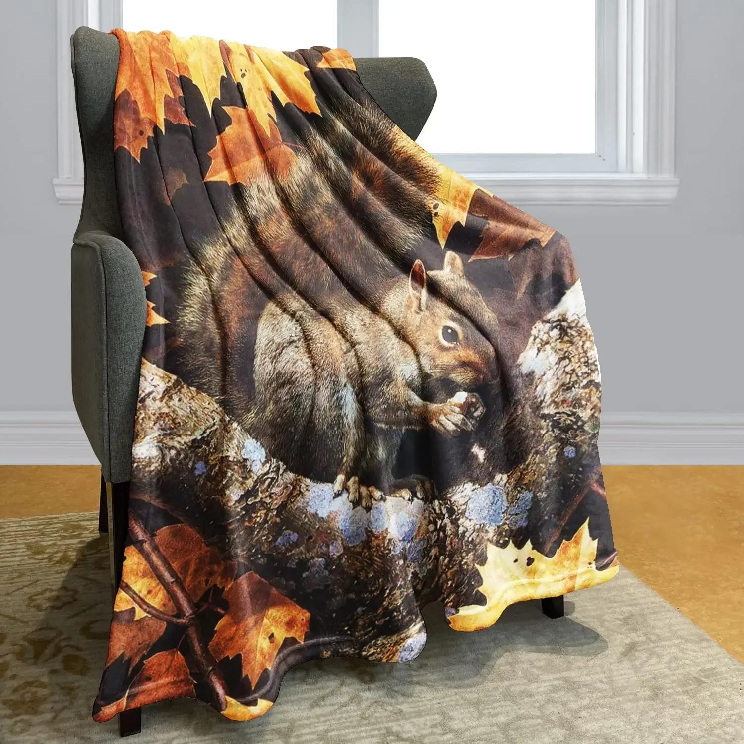 Ультрамягкий плед Белка Плед Плюшевый Легкий Диван Диван Кровать Теплый Уютный Фланелевый Плед для Подростков и Взрослых Подарки 80x60in