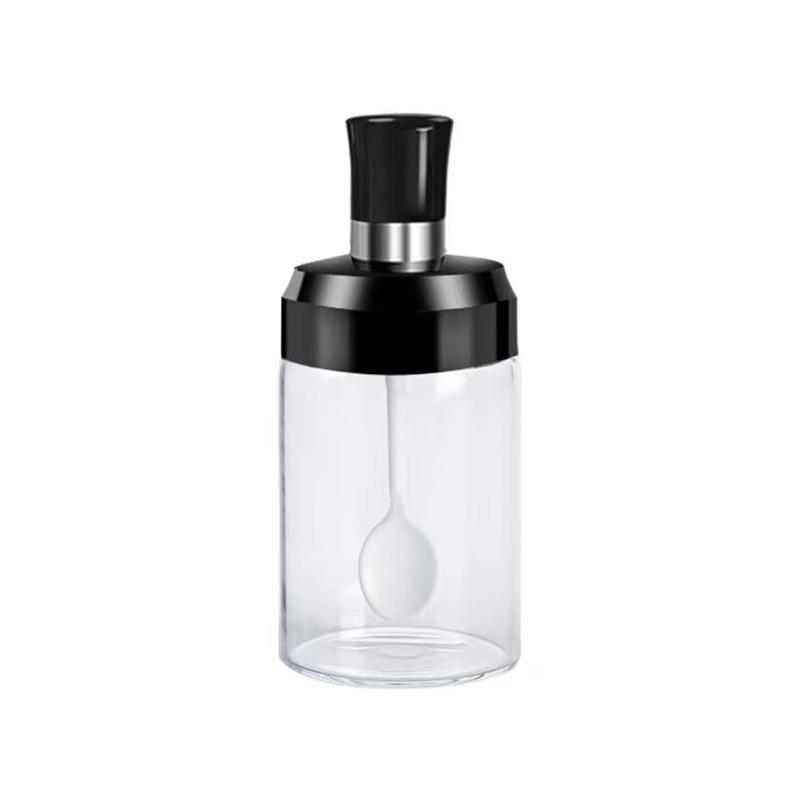 

Набор стеклянных баночек для приправ: Диспенсер для масла, банки для приправ и интегрированный диспенсер для соевого соуса и уксуса с ложкой и крышкой. Color Note