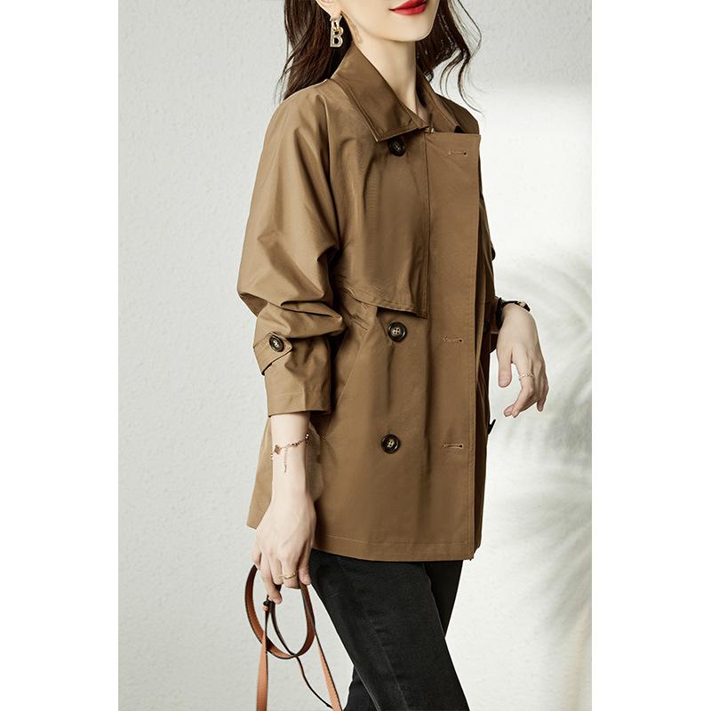 Temperament short trench coat women's, spring and autumn new thin small spring and autumn women's coat