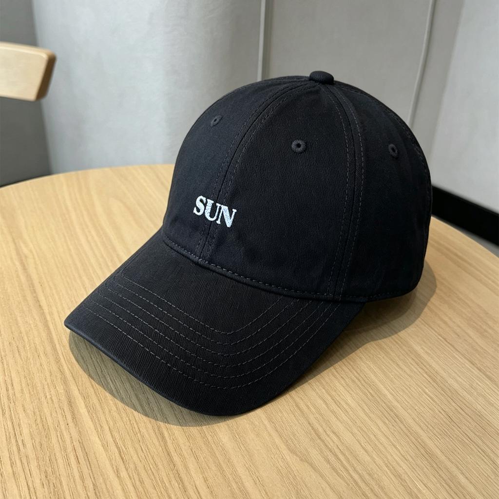 Minimalist Style Letter Embroidery Versatile Soft Top Baseball Cap Casual Japanese and Korean Style Embroidery Cap Men's and Women's Models