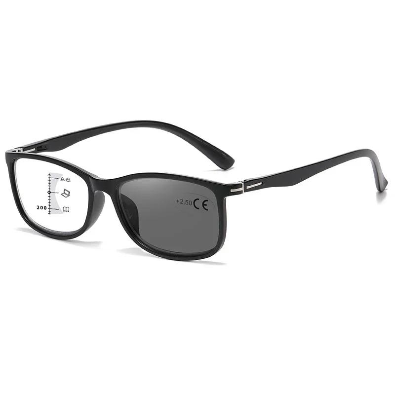 Progressive Multifocal Photochromic Reading Glasses Ultra Light Comfortable Fashionable Simplicity Eyeglasses +1.0 To +4.0