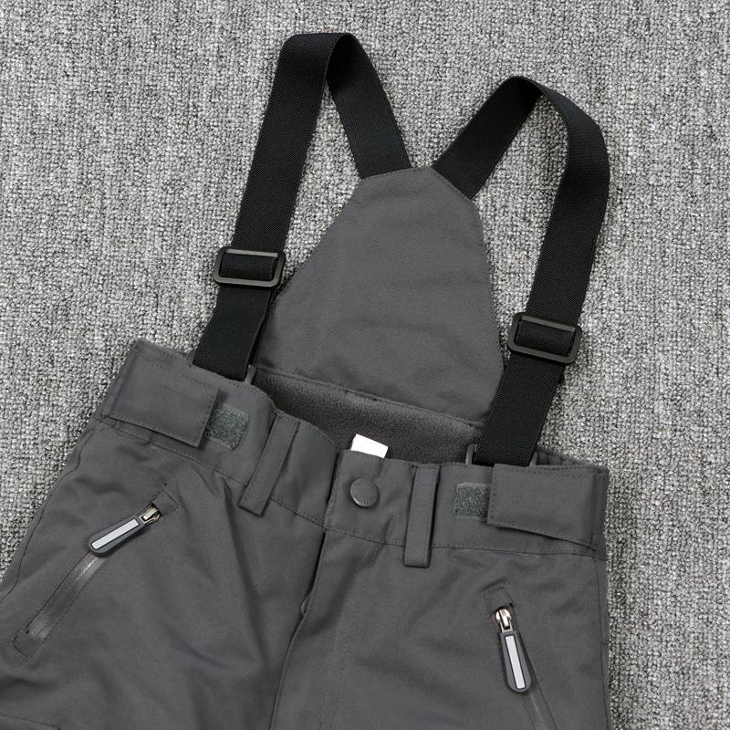 2025 Kids Ski Pants - Waterproof, Windproof, Warm Cotton Overalls with Straps for Outdoor Sports