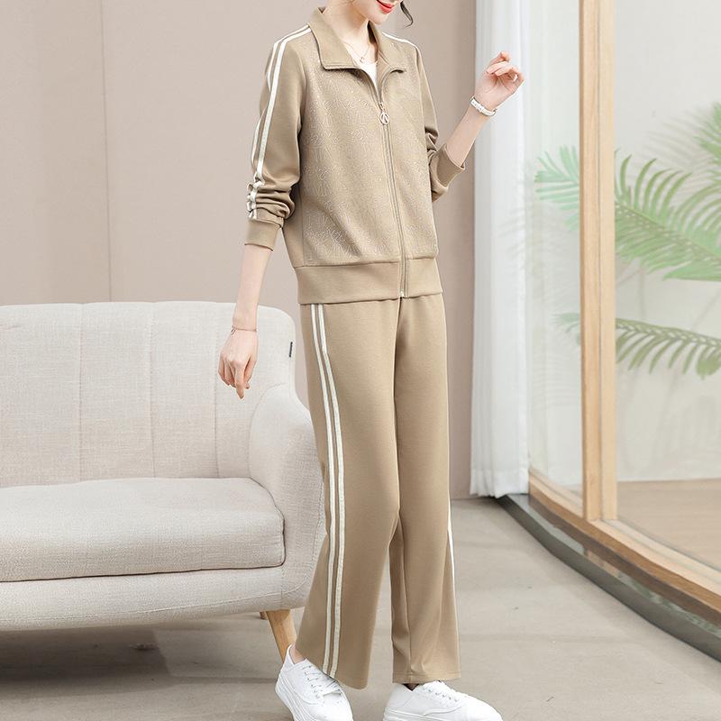 

2025 New Style Spring Sportswear Set: Fashionable Two-Piece for Young, Middle-Aged & Elderly Women XL