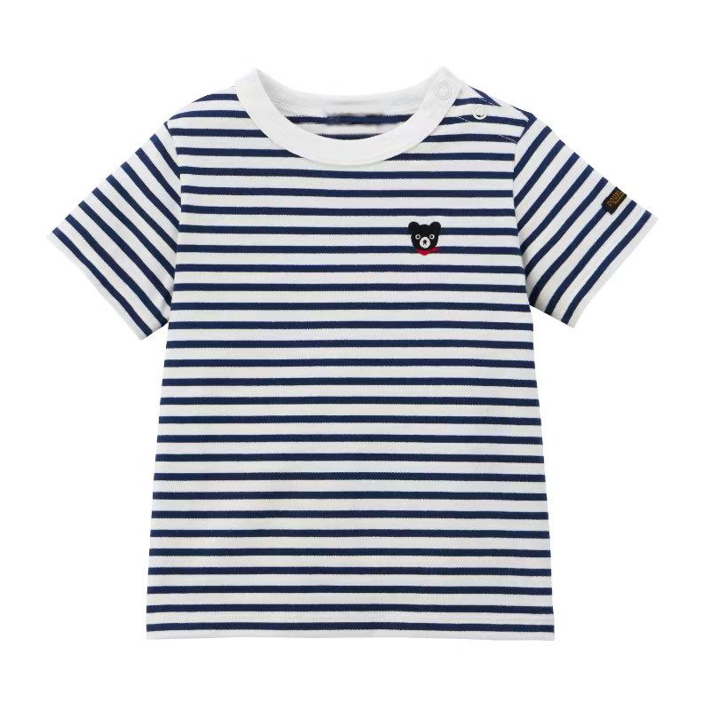 New Summer Children's Striped T-Shirt, Boys' and Girls' Pure Cotton Short-Sleeve Shirt, Thin Half-Sleeve Shirt for Babies and Older Children