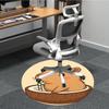 1pc Coconut Capybara Carpet for Office Non Slip, Round Carpet, Soft & Comfortable, Carpet for Office, Lightweight Round Floor Mat