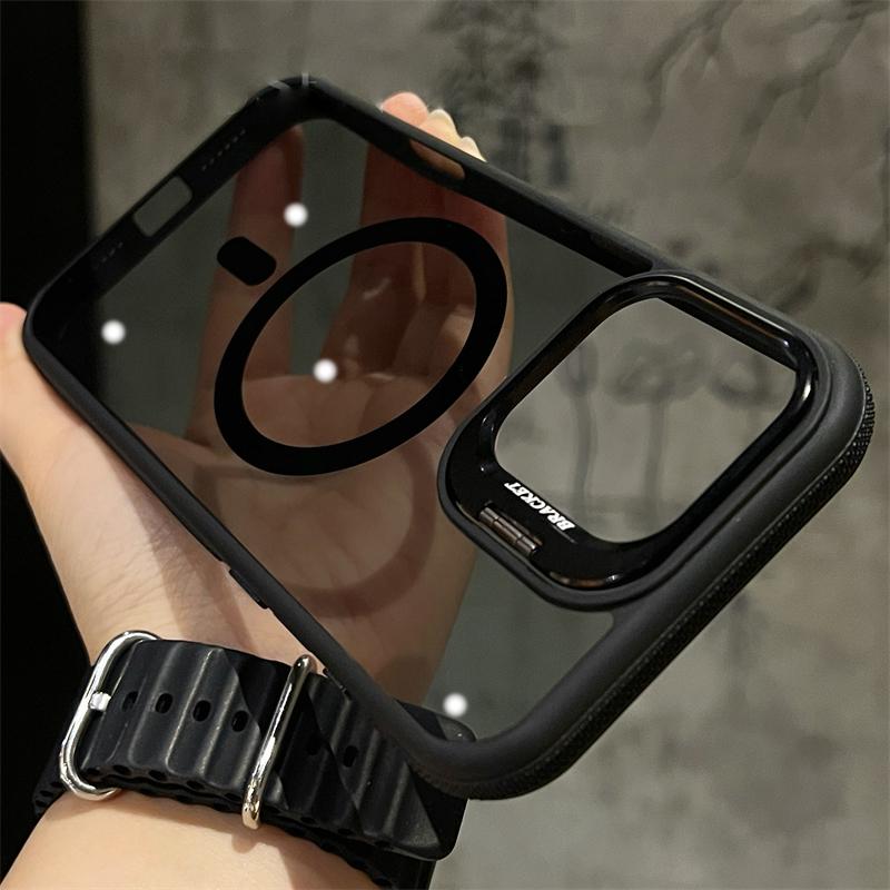 Luxury For Magsafe Phone Cases For iPhone 16 13 12 11 Pro Max Metal Lens Protector Case For iPhone 15 14 Pro Max 16 Plus Cover