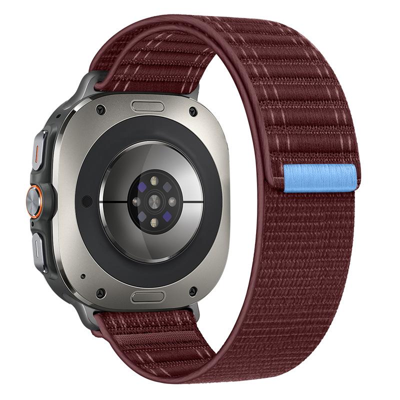 Nylon Loop Strap For Samsung Galaxy Watch Ultra 47mm Official Wave Pattern Fabric Bracelet Wristband Galaxy Watch 8 Ultra Correa