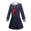 Game Hinako Shimizu Cosplay Costume Silent Women's School JK Uniform Hill Navy Blue Sailor Suit Hallowen Carnival Party Outfit