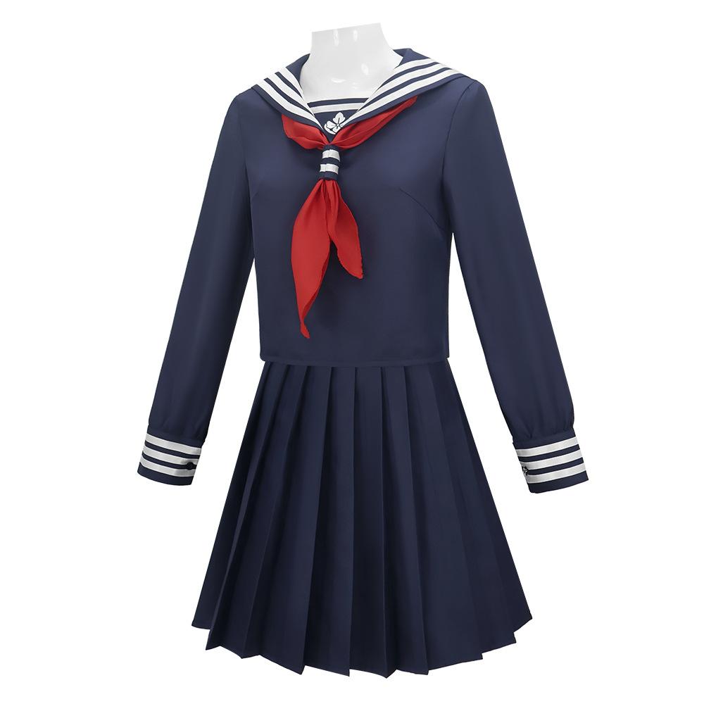 Game Hinako Shimizu Cosplay Costume Silent Women's School JK Uniform Hill Navy Blue Sailor Suit Hallowen Carnival Party Outfit