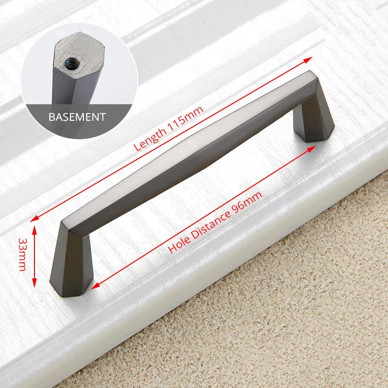KAK Zinc Alloy Pearl Gray Cabinet Handles Drawer Knobs Kitchen Cupboard Door Pulls Fashion Furniture Handle Cabinet Hardware