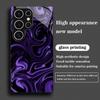 Funda de teléfono de vidrio templado texturizado verde adecuada para Samsung Galaxy S26 S25 S24 S23 S22 S20 FE/Ultra/Plus tapa trasera de carcasa dura