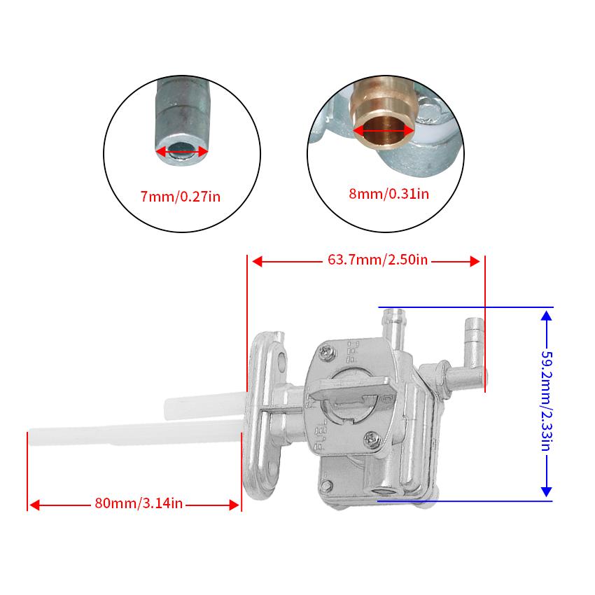 Motorcycle Fuel Tap Petrol Petcock Valve For Yamaha FJ600 XJ600 FJ600 XJ750 33M-24500-00