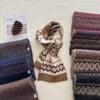 New Fair Island Retro Blue Knitted Scarf Women's Autumn and Winter Korean Atmosphere Men's and Women's Warm Scarf