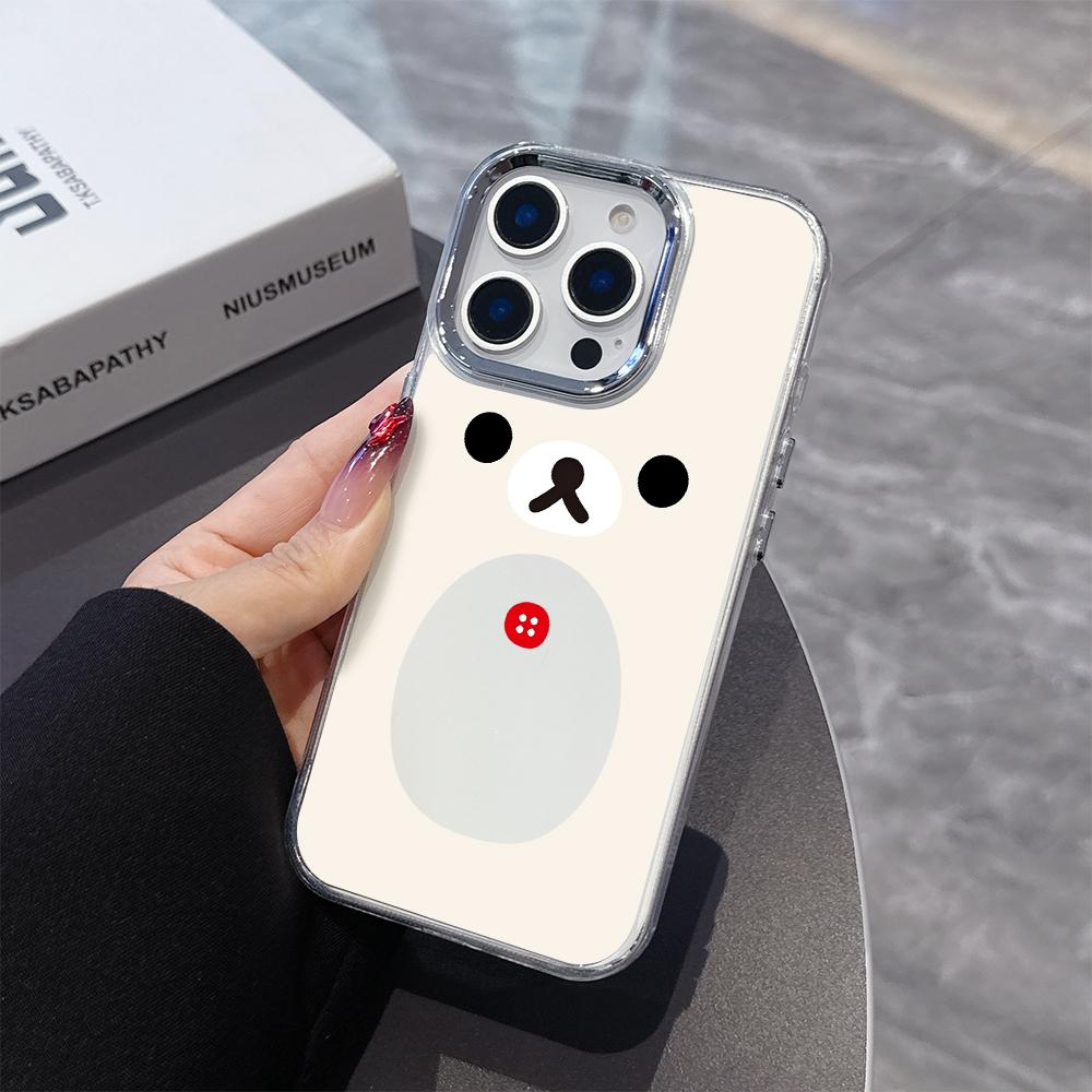 Cartoon Phone Case for Samsung Galaxy S25 S24 S23 S22 S21 S20 Note20 FE Ultra Edge Plus 4G 5G Transparent Soft Cover R-Rilakkuma