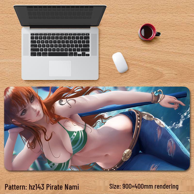 

Великий аніме килимок для миші One Piece Luffy Zoro для офісного столу 900x400mm 4mm