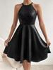 Fashion Sequin Stitching A-line Summer Dress Women Party Tank Short Princess Dress 2023 Sleeveless Y2k Pleated Clothes 25482