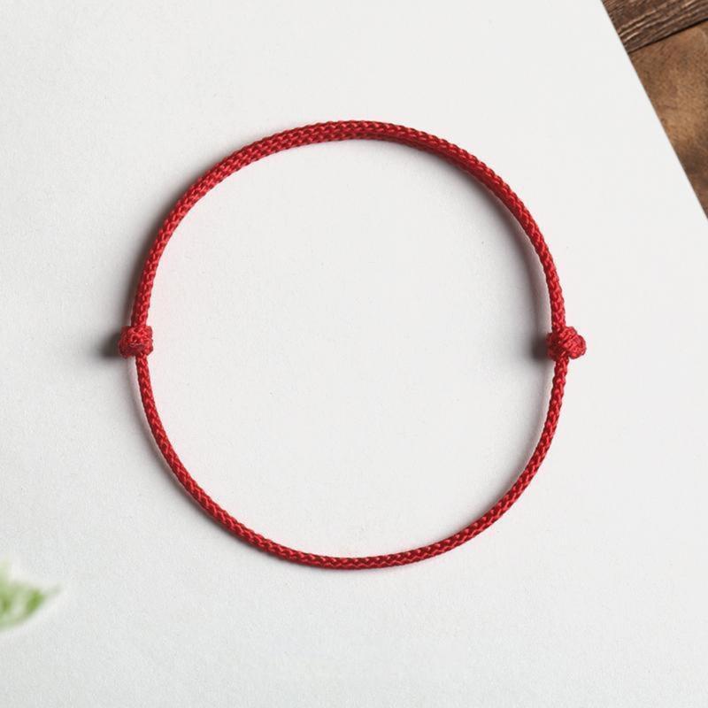 10 Pcs Minimalist DIY Red String Bracelet Adjustable Braid Rope Wristband Couple Jewelry Handmade Woven Bangle Jewelry