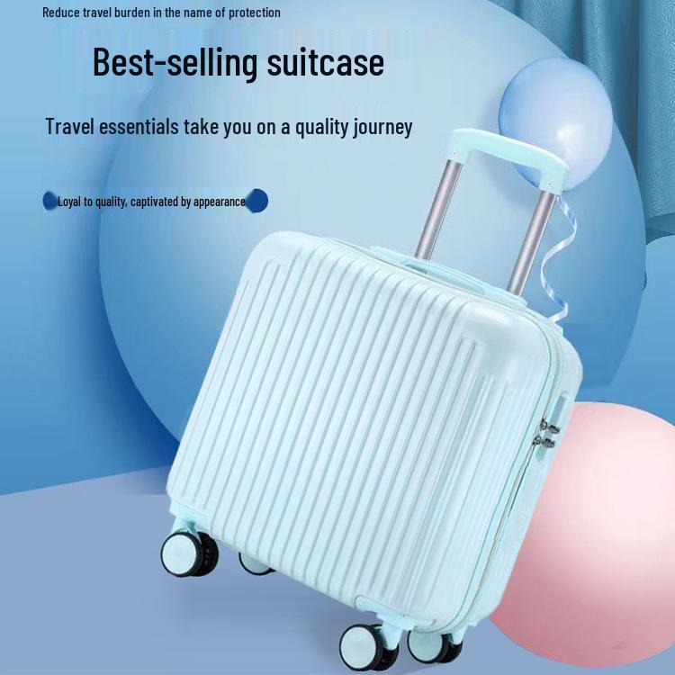 

Легкий кожаный чемодан для ручной клади 18 дюймов с универсальными колесами для путешествий 18-inch Carry-on