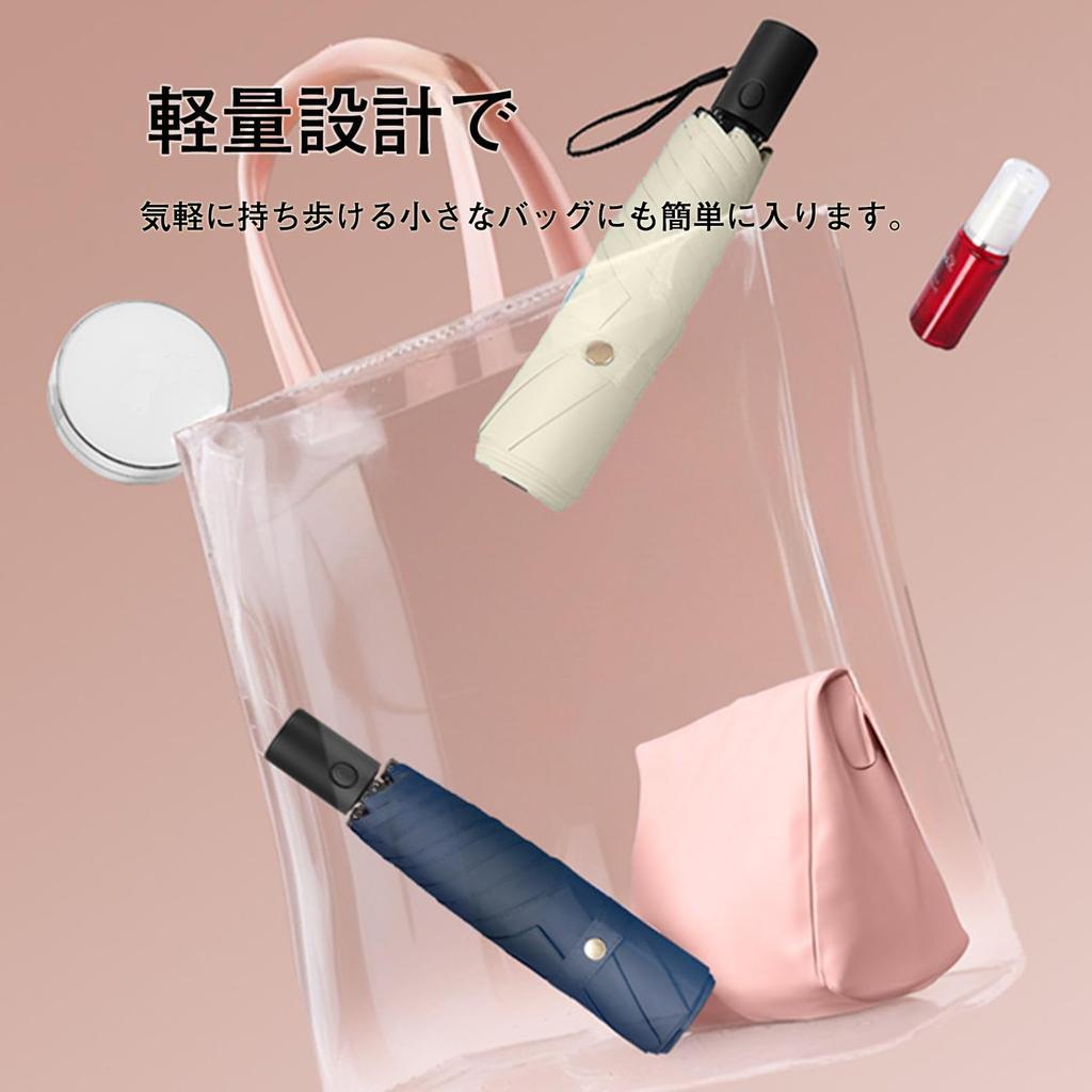 Folding Parasol with UV Light Safety Automatic Suitable for Sun and Sun Rainy Season Includes Storage Pouch [2024] Protection, 100% Blocking,