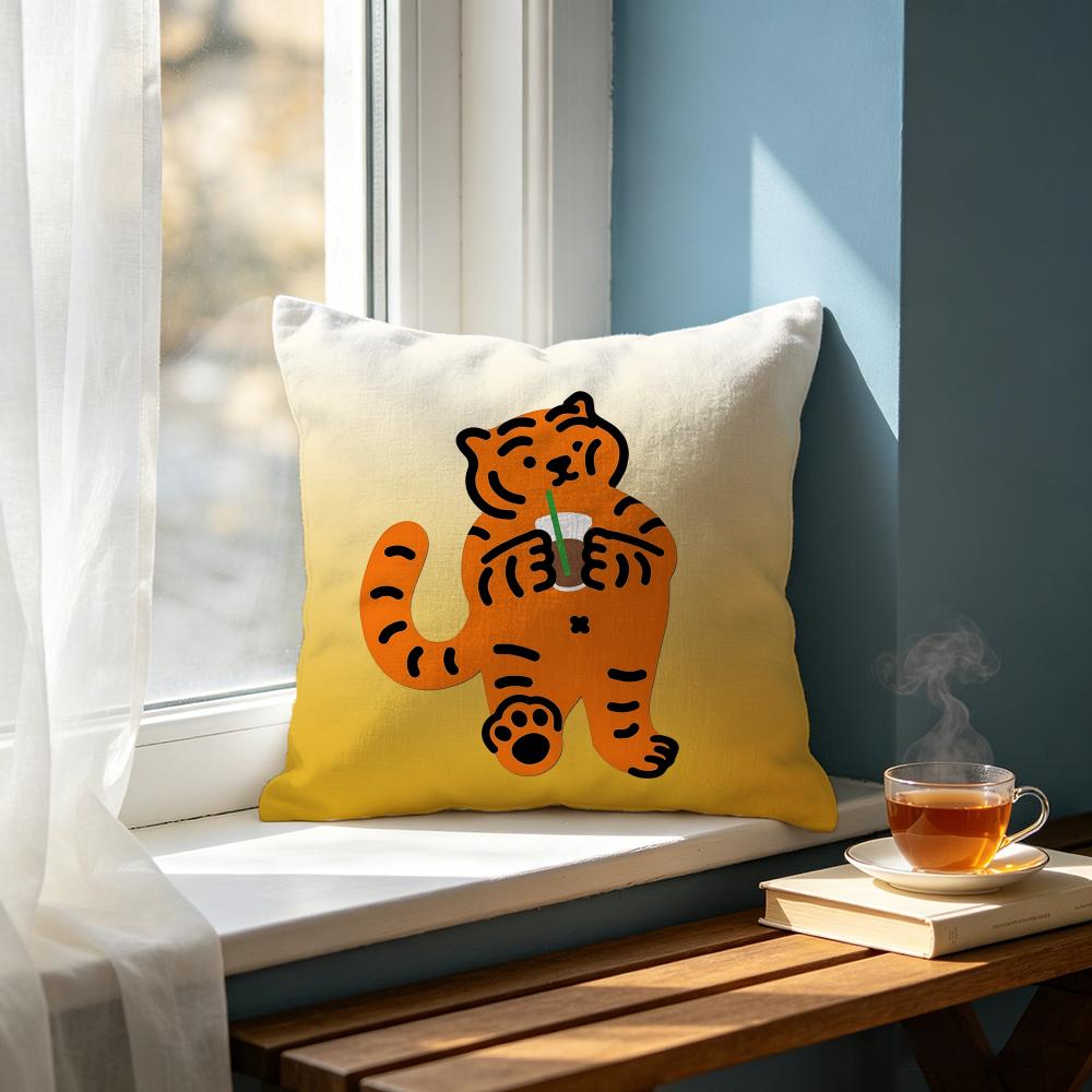 Cartoon CCute Tiger Cartoon Cushion Cover Cushion Cover Set Pcs X X X Pillowcase Decorative Sofa Home Decor