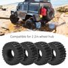 4Pcs Remote Control Rubber Tires Tyres Replacement for SCX10/TRX4/TRX6 1/10 RC Crawler