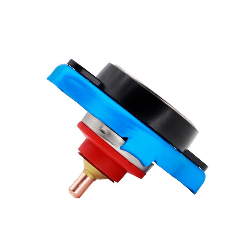 OEMASSIVE Racing Engine Radiator High Pressure Cap 1.1 Bar Small Head With Water Temp Gauge Blue Tank Cover Replacement Car Hot