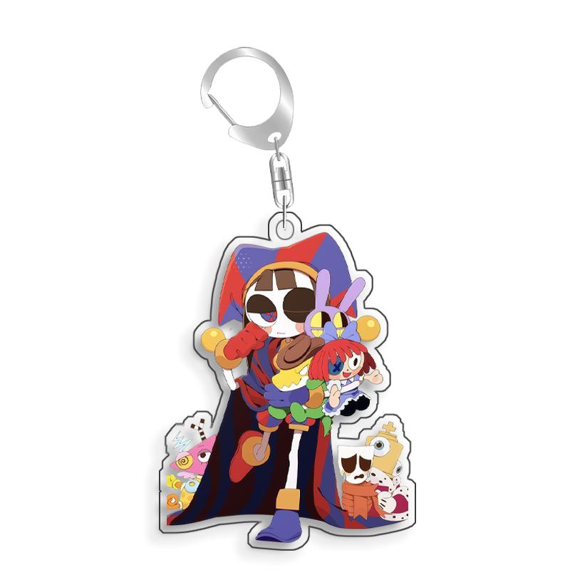 For The Amazing Digital Circus Pomni Jax Ragatha Kinger Caine Acrylic selfmade cute Cartoon Anime Keychain Pendant Toy gift 5cm