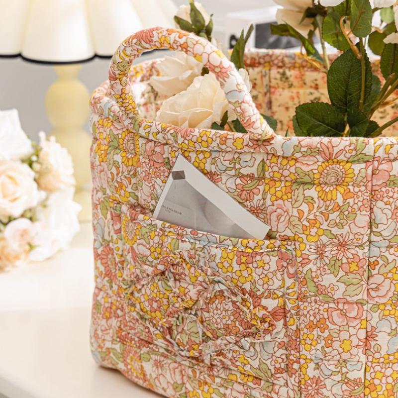 Korean-Style Country Home Fabric Storage Basket, Portable Underwear And Sundries Organizing Box, Storage Basket