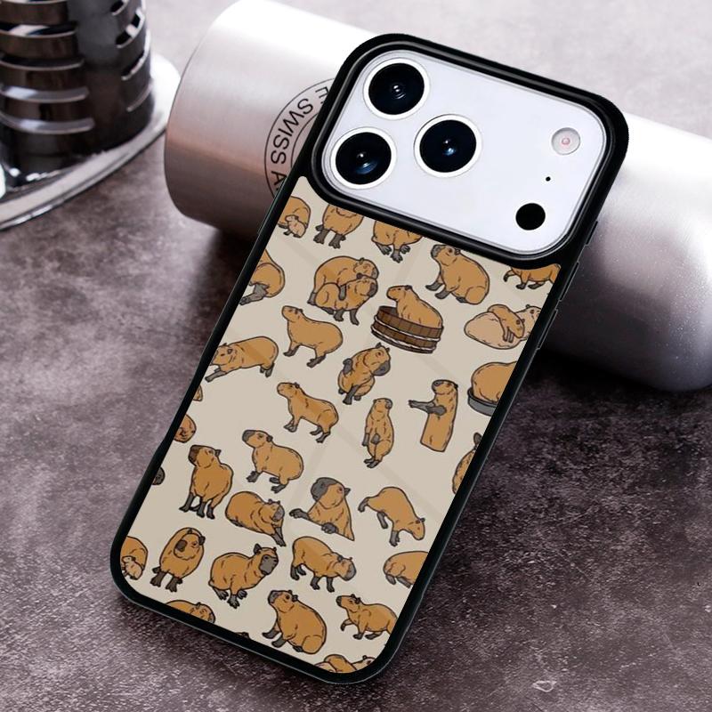 

capybara cute Phone Case For iPhone 17 16 15 14 13 12 11 Pro Max Plus 17Air Soft Silicone Cover iPhone 12 Pro