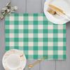Blue/Yellow/Green White Small Plaid Placemats Linen Table Mat Fresh Style Modern Decor Kitchen Dining Room Grid Cup Pads Coaster