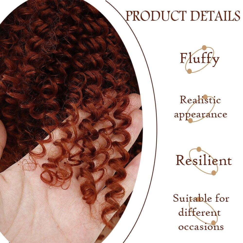 MISSQUEEN Short Afro Kinky Colly Wigs for Black Women African Cosplay Wigs Blonde Brown High Temperature Heat Resistant Fiber