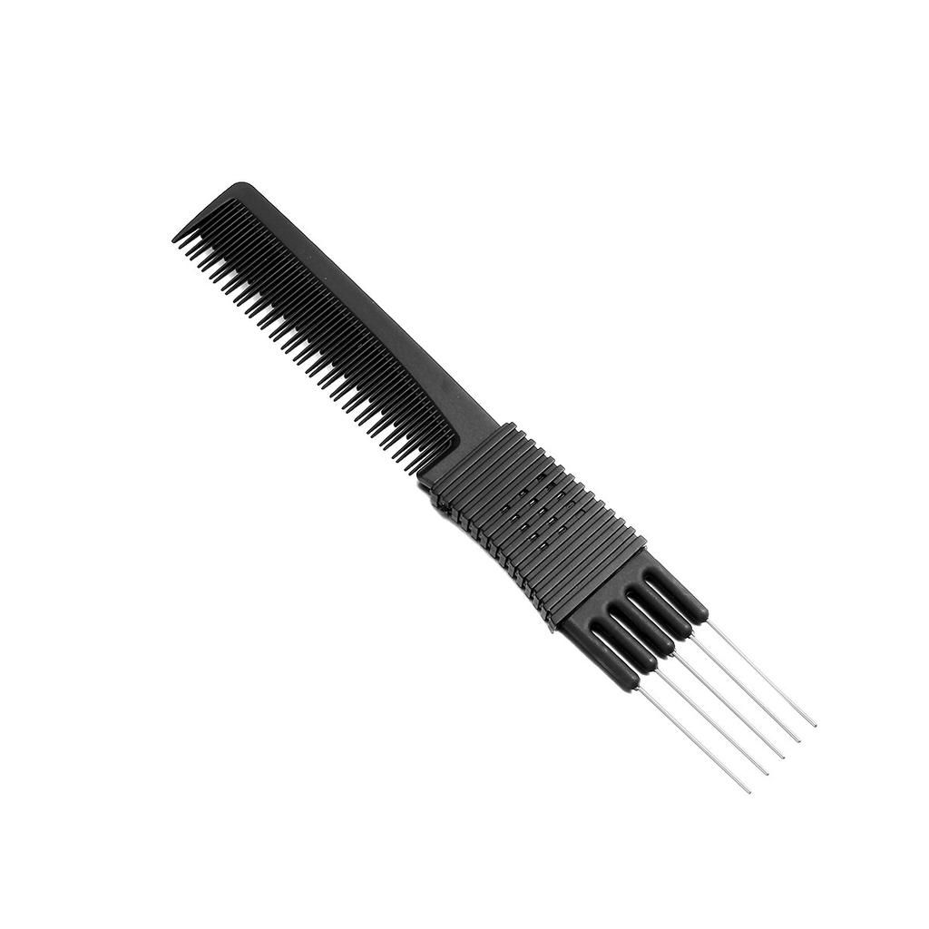 Black Anti-Static Hair Comb Set Rat-Tail Design Plastic Hairdressing Tool for Fine Hair Cutting Styling Salon Barber Home