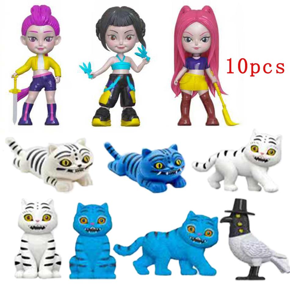 NEW 7-9pcs/set Kpop Demon Hunters Figure Model Toy Cartoon Gaming Peripherals Desk Decoration Collection Figures Model Toy Gift
