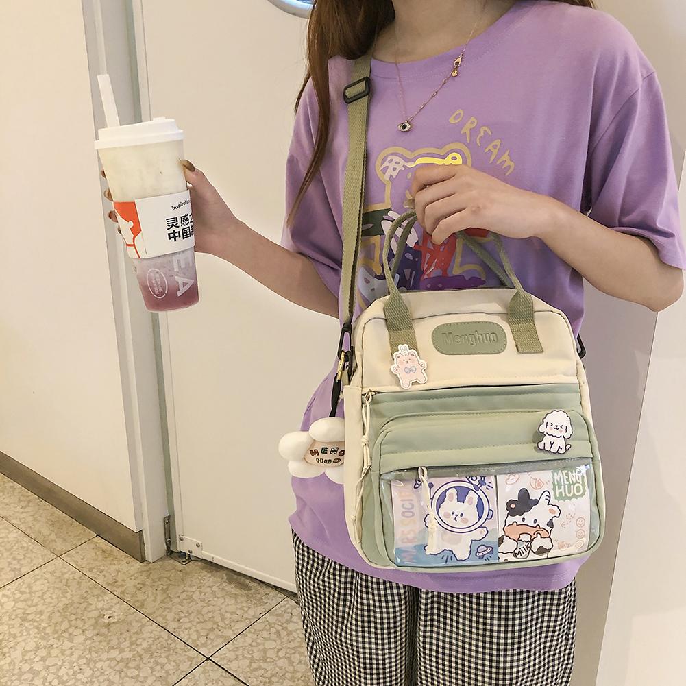 Roztomilé batohy v korejském stylu Kawaii Dámské Tašky přes rameno pro dospívající dívky Školní batoh Květinový cestovní ruksak