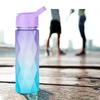 600ML Gradient Sports Water Bottle For Girls Plastic Water Bottles With Straw Portable Drinking Bottle For Outdoor Travel Gym