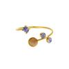 CARLIDANA Minimalist Colourful Cubic Zircon Rings Jewelry Stainless Steel Gold Plated Hot Sale Heart Star Open Rings for Women