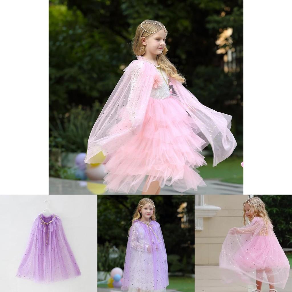 Pelerină de Zână Fermecătoare pentru Fetițe cu Sclipici Strălucitor pentru Costumul Elsa din Frozen