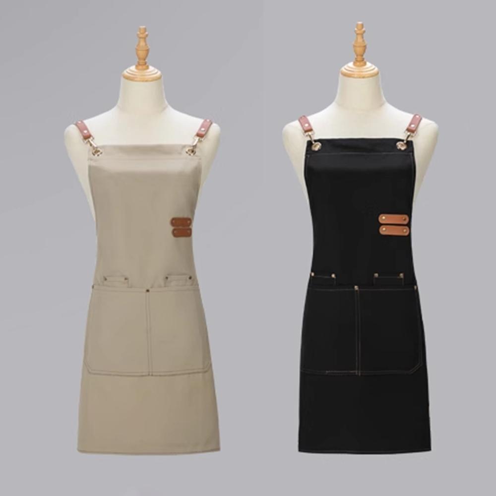 Home Canvas Apron Custom Catering Milk Tea Shop Flower Shop Supermarket Cake Shop Special Work Clothes