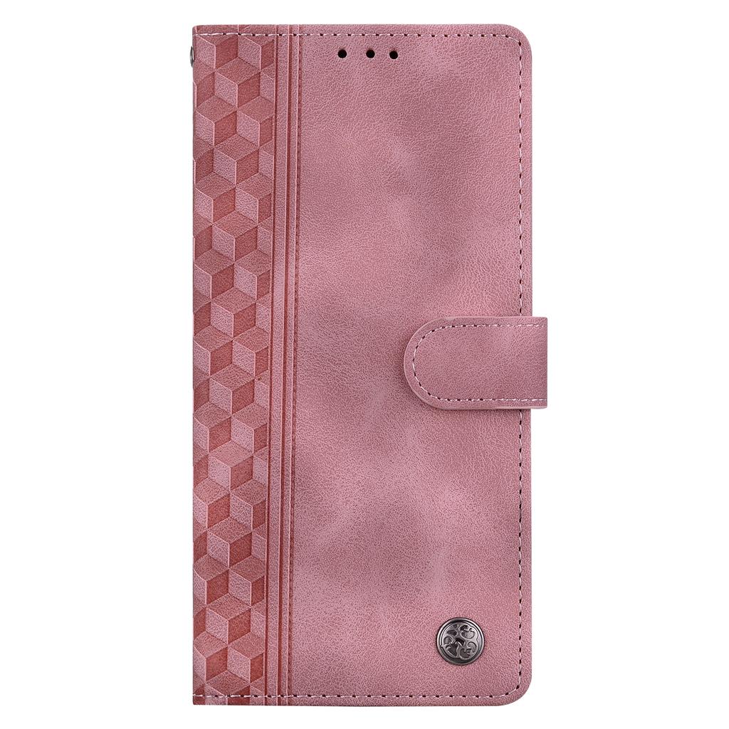 For Xiaomi Redmi Note 14 5G Leather Case Imprinted Checkered Pattern Wallet Stand Flip Phone Cover