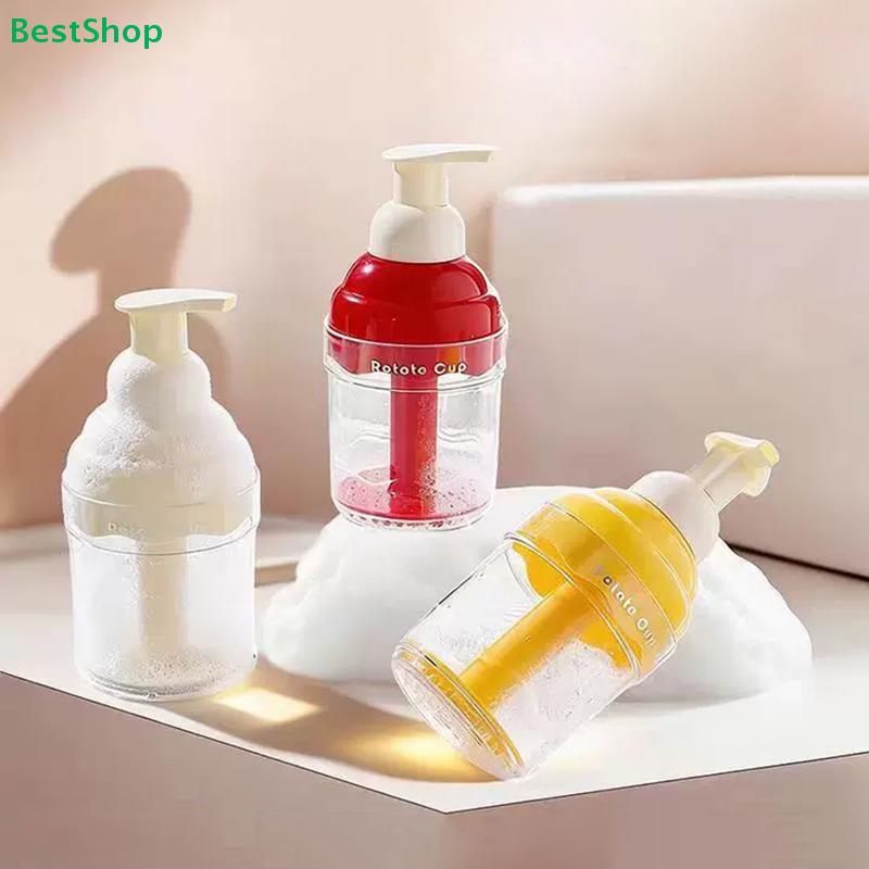 Rotate Cup Foaming Dispenser: Facial Cleanser Bubble Maker for Shampoo/Hand Soap - Press Type Foam Bottle