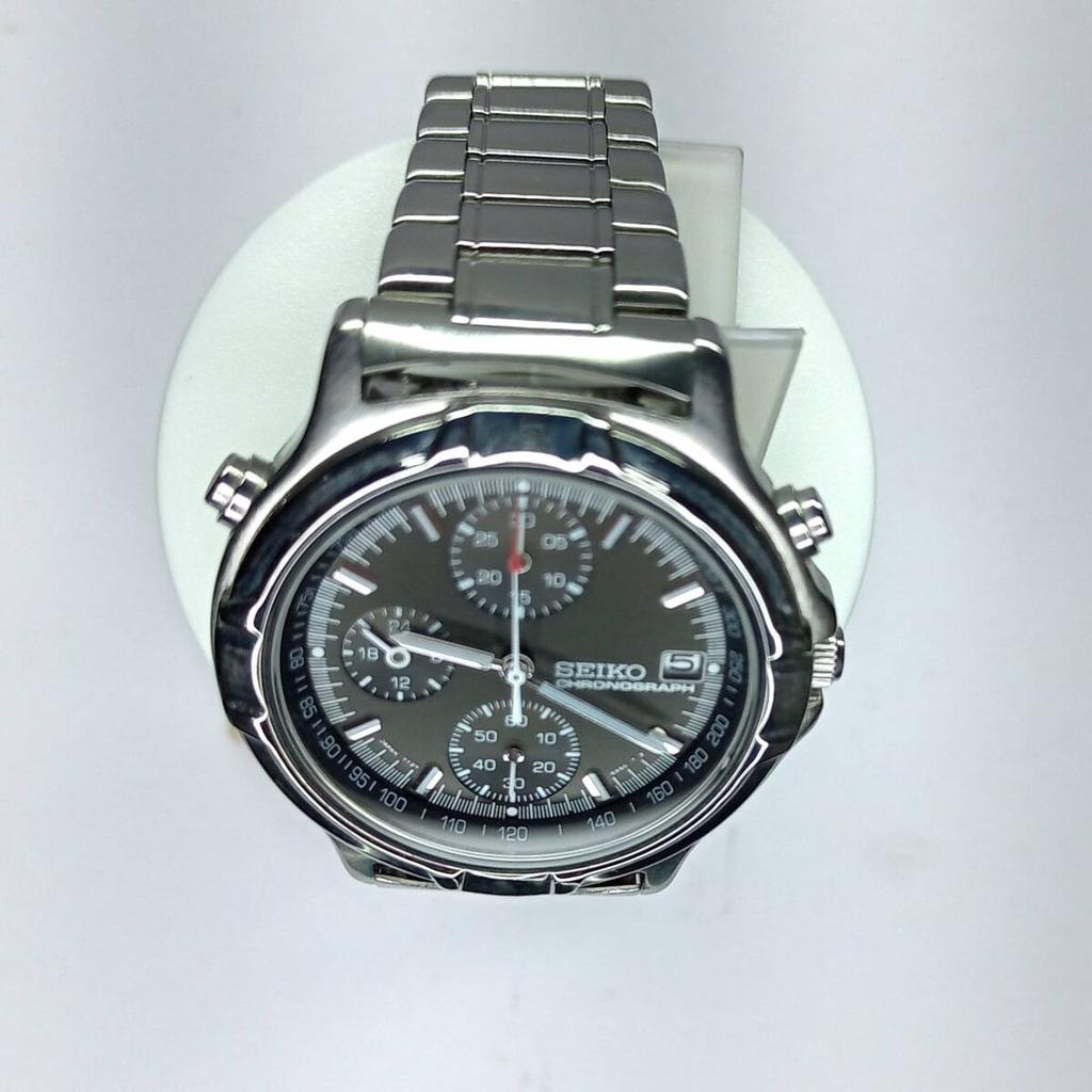 SEIKO Chronograph Daytime Running Pure Black Dial 7T27-6A50, Condition