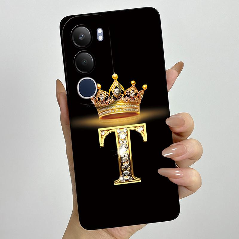 Pro Vivo Y19s 4G Pouzdro Koruna Počáteční Písmeno Měkký Silikonový Ochranný Zadní Kryt Pro Vivo V2419 Coque pro VivoY19S Y 19 s Fundas