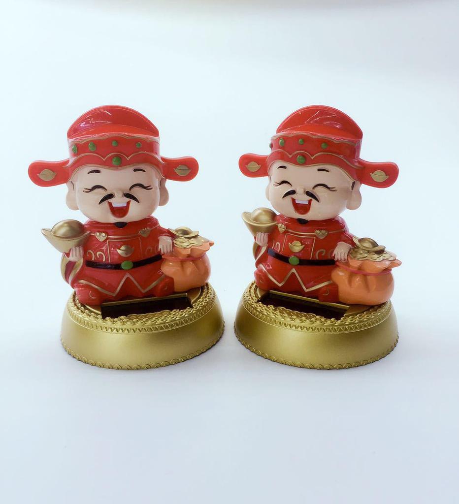 Solar Wealth God Car Ornament - Creative Craft Gift for Prosperity