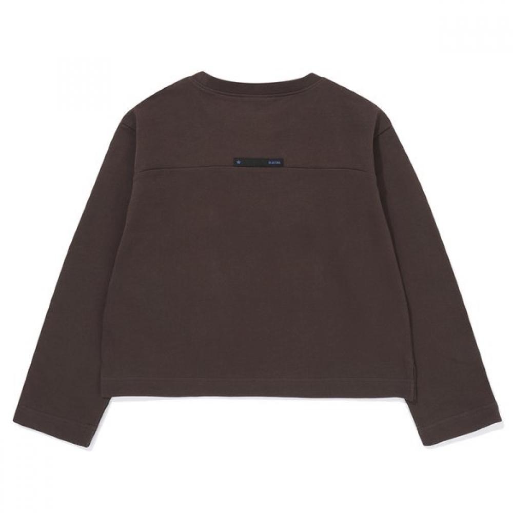 BlueTail Brown Embroidered SweaT T shirT aaa2Ts09bn